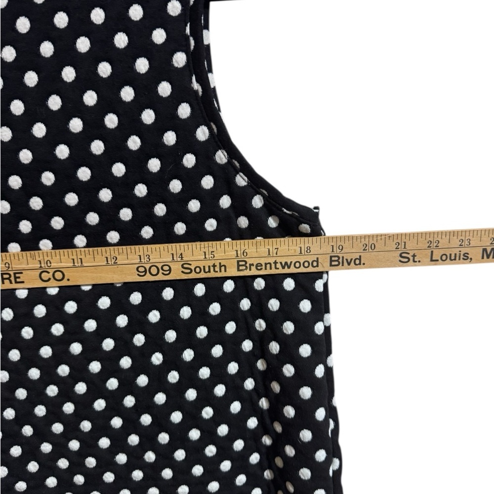 Maeve Anthropologie Polka Dot Sleeveless Mock Neck Top Size Medium - Picture 6 of 7